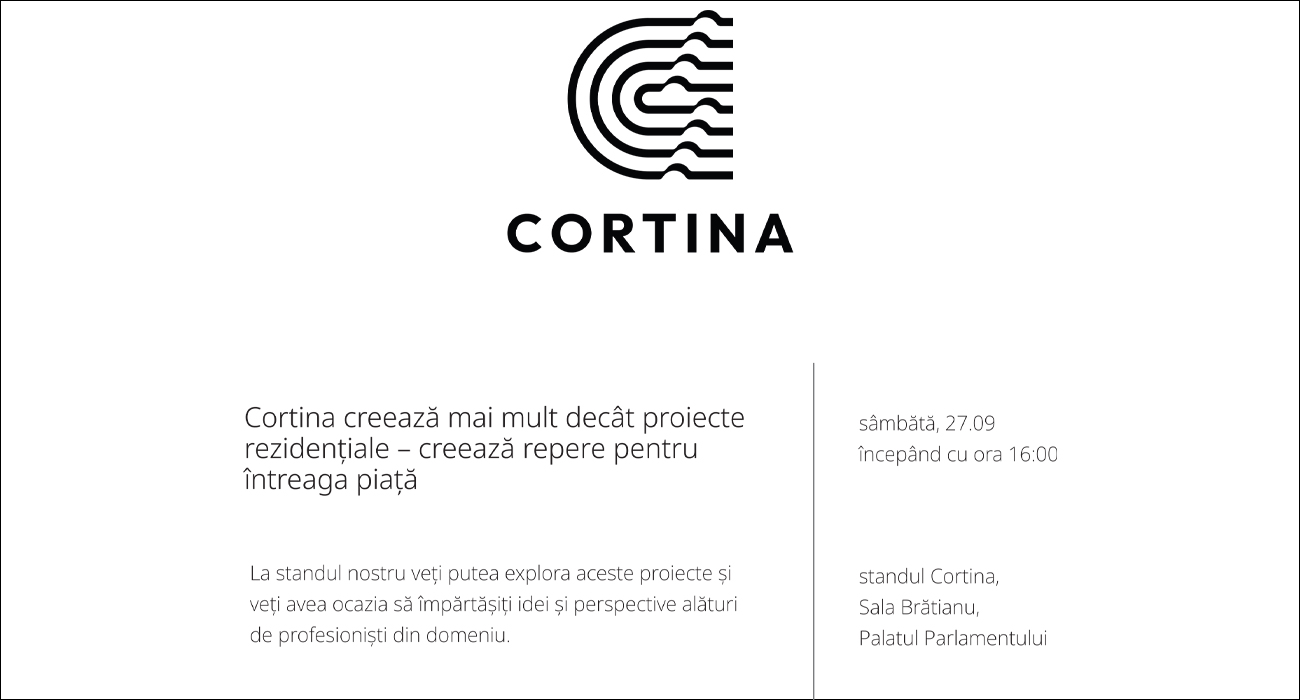 Descoperă proiectele Cortina la Târgul Național Imobiliar!