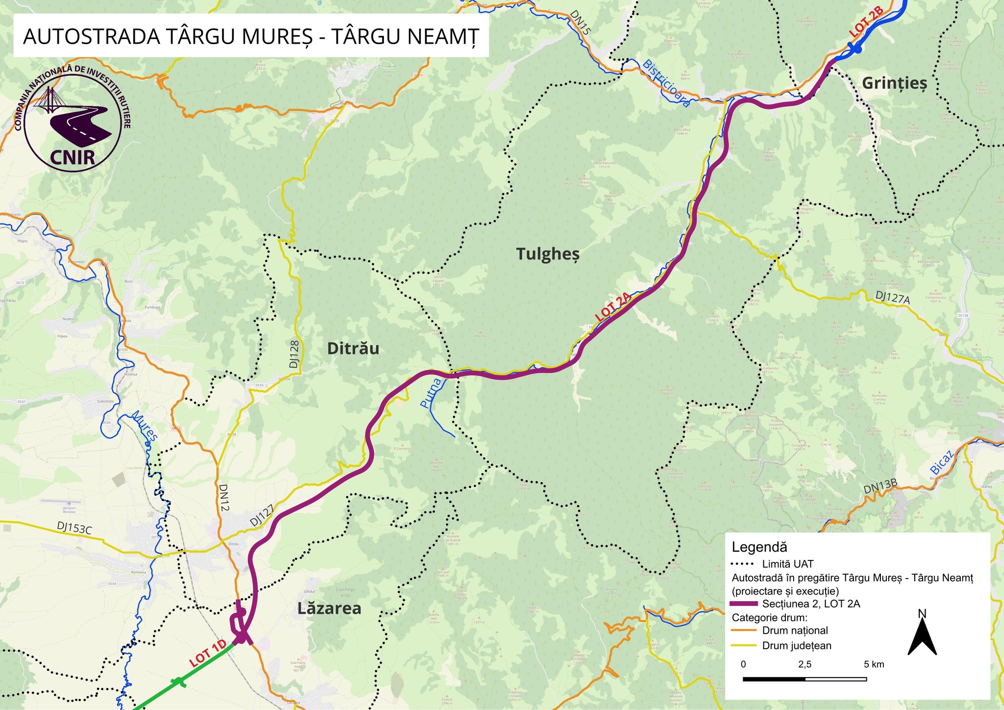 Autostrada A8 Unirii lot 2A Ditrau – Grinties: Tot UMB depune singura oferta